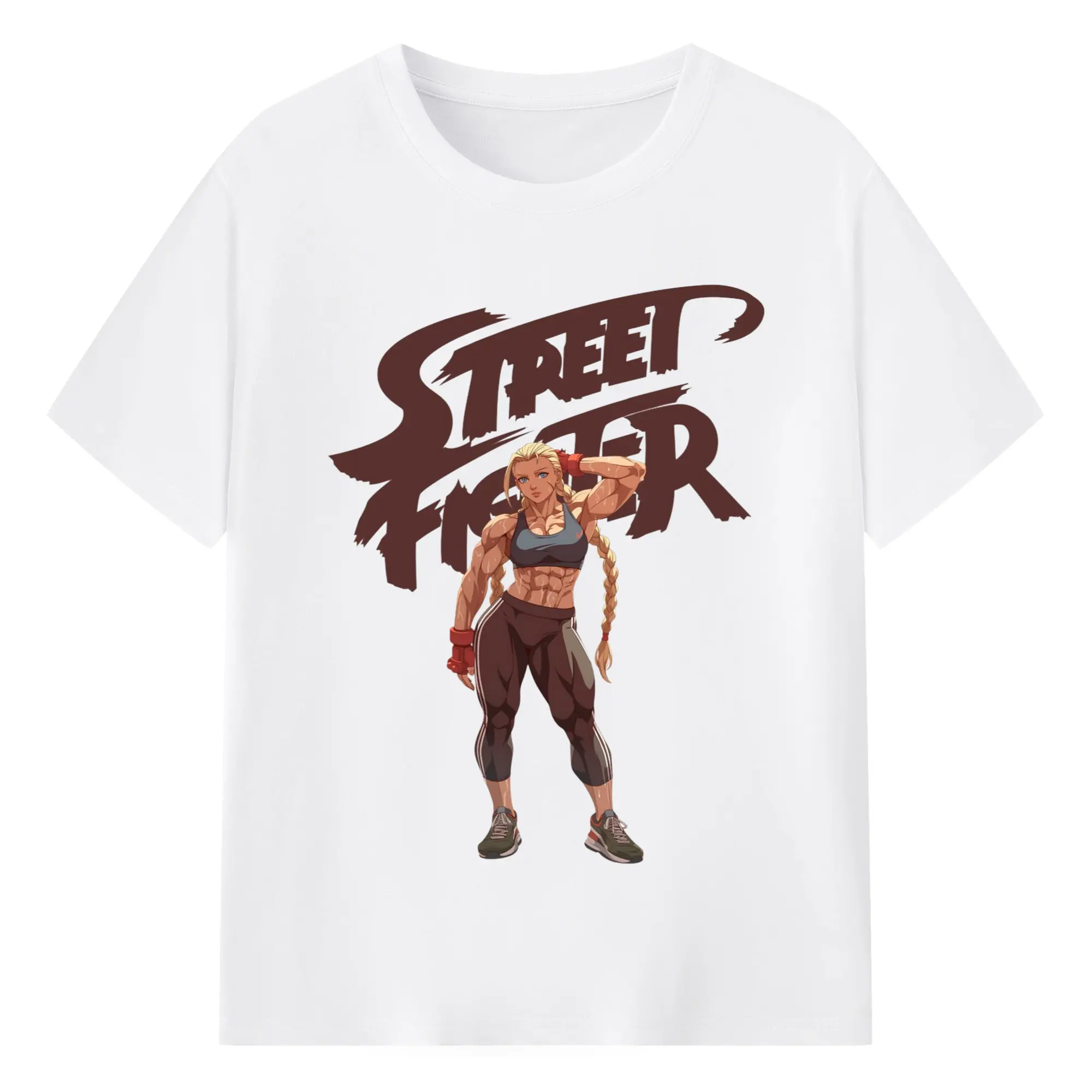 Street fighter Cammy shirt​ - 180g Cotton T-Shirt With Front Heat Transfer Print – Soft, Lightweight, Fitted Design – Comfortable Casual Wear For Sports & Everyday Use