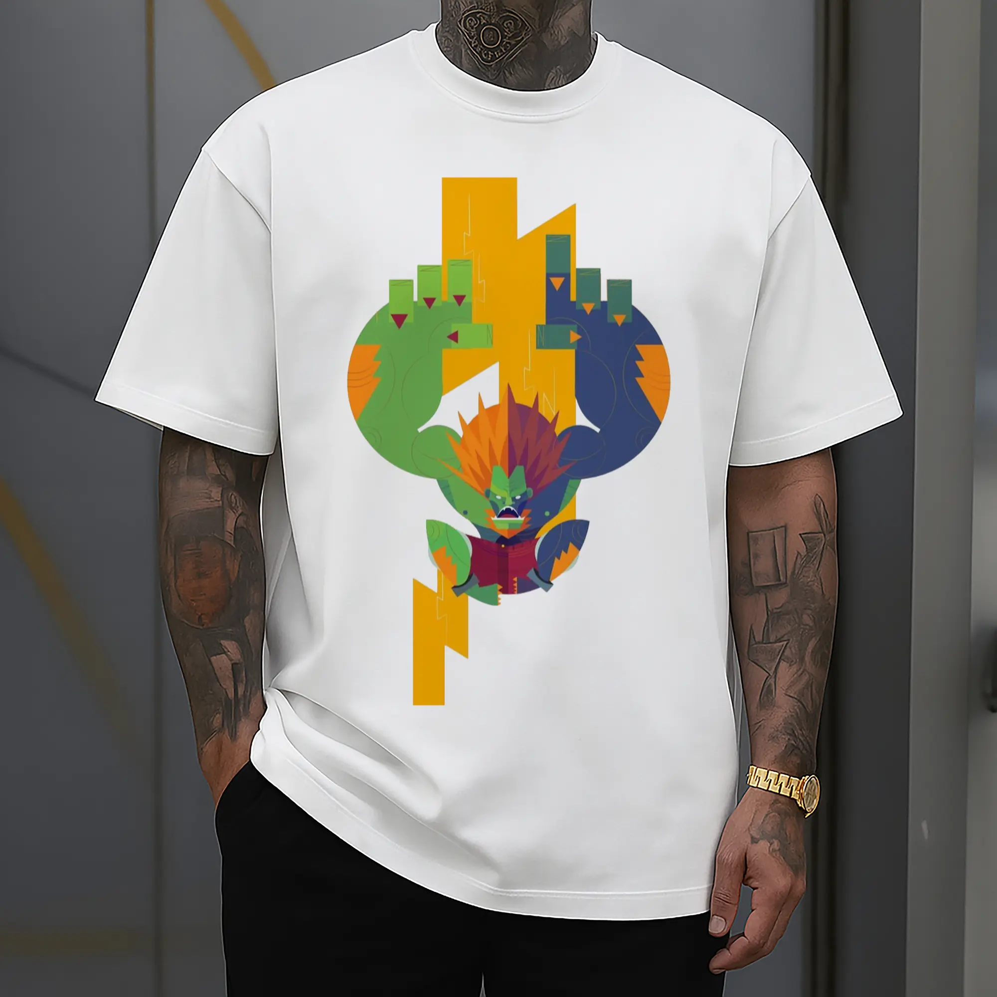 street fighter blanka icon t shirt​