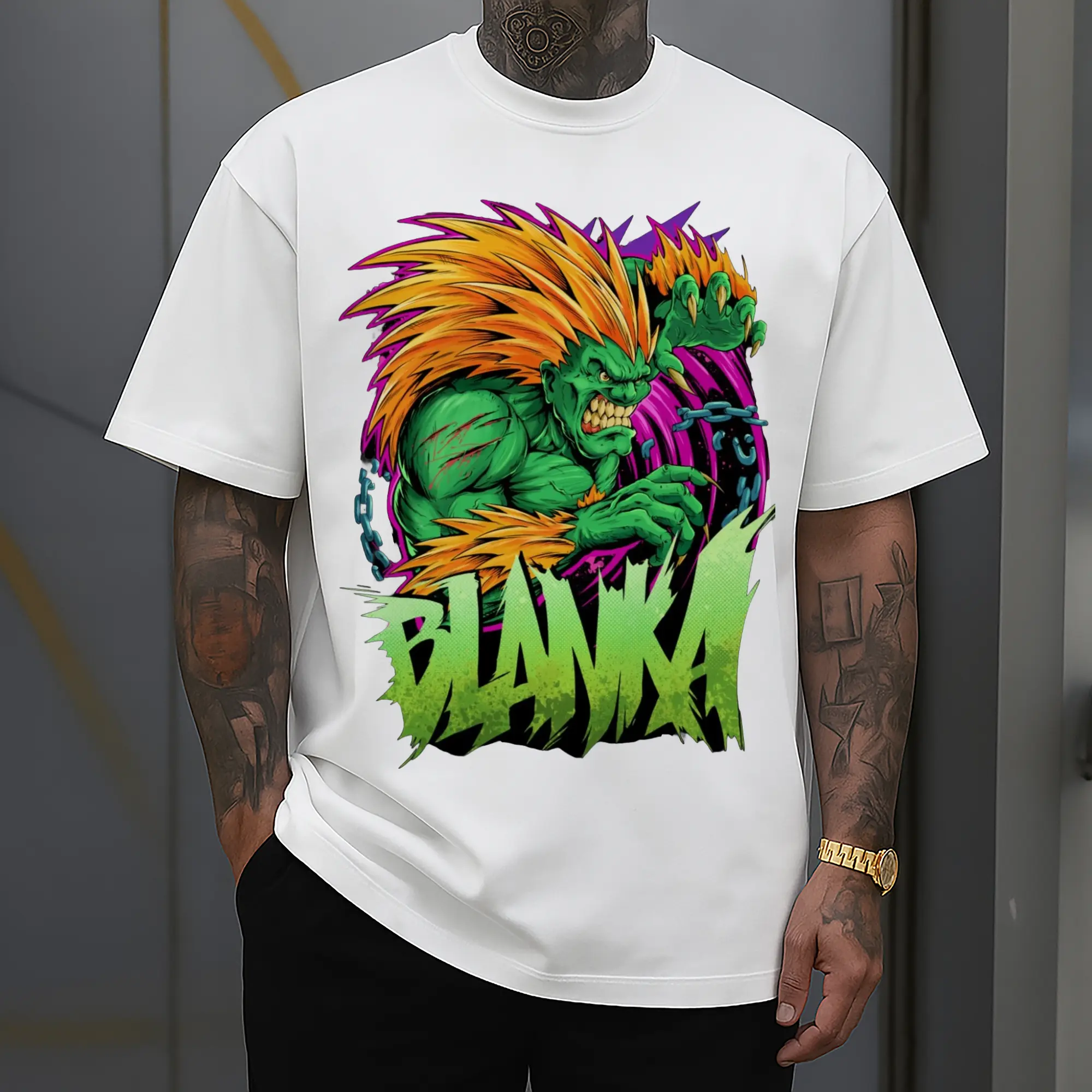 street fighter blanka t shirt​