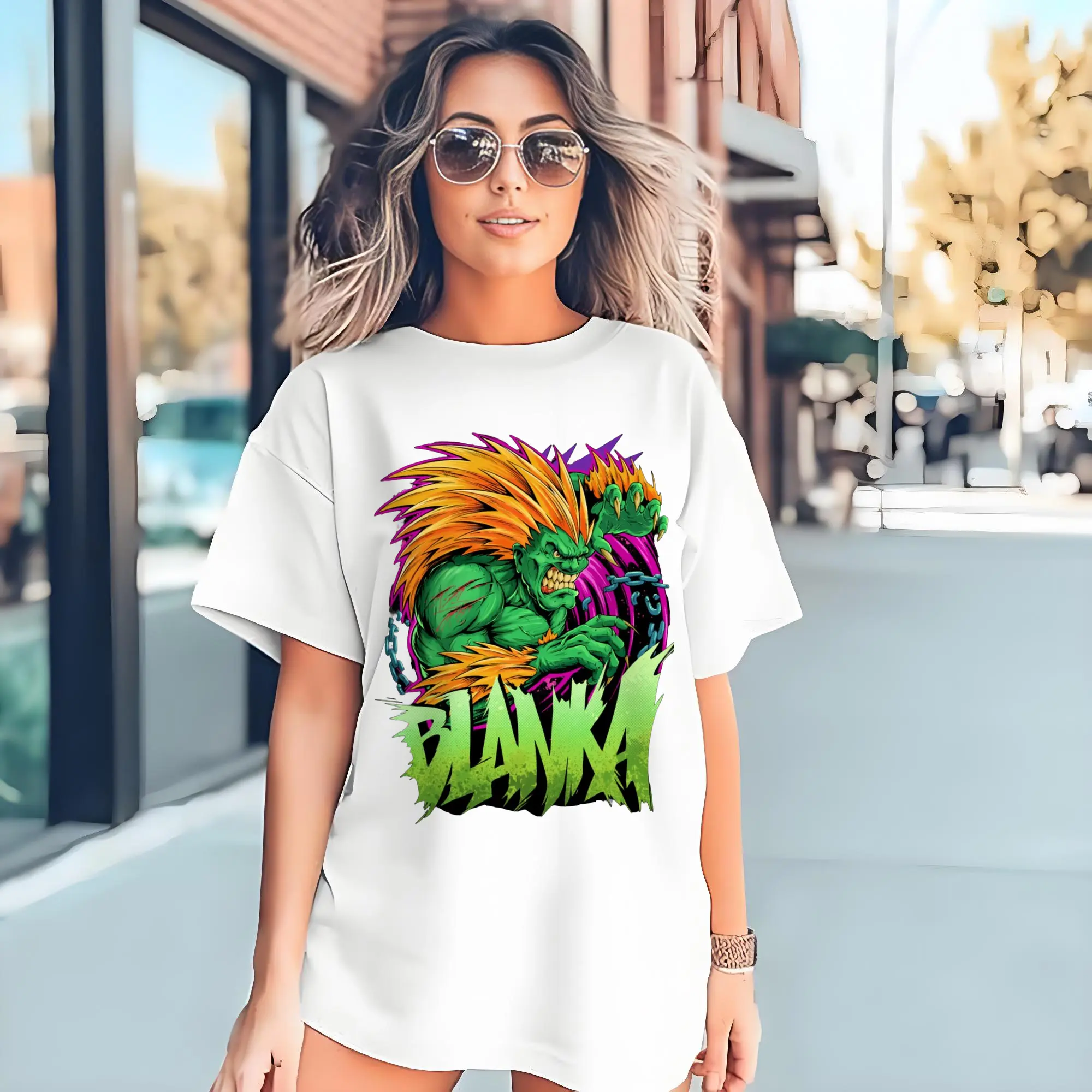 street fighter blanka t shirt​