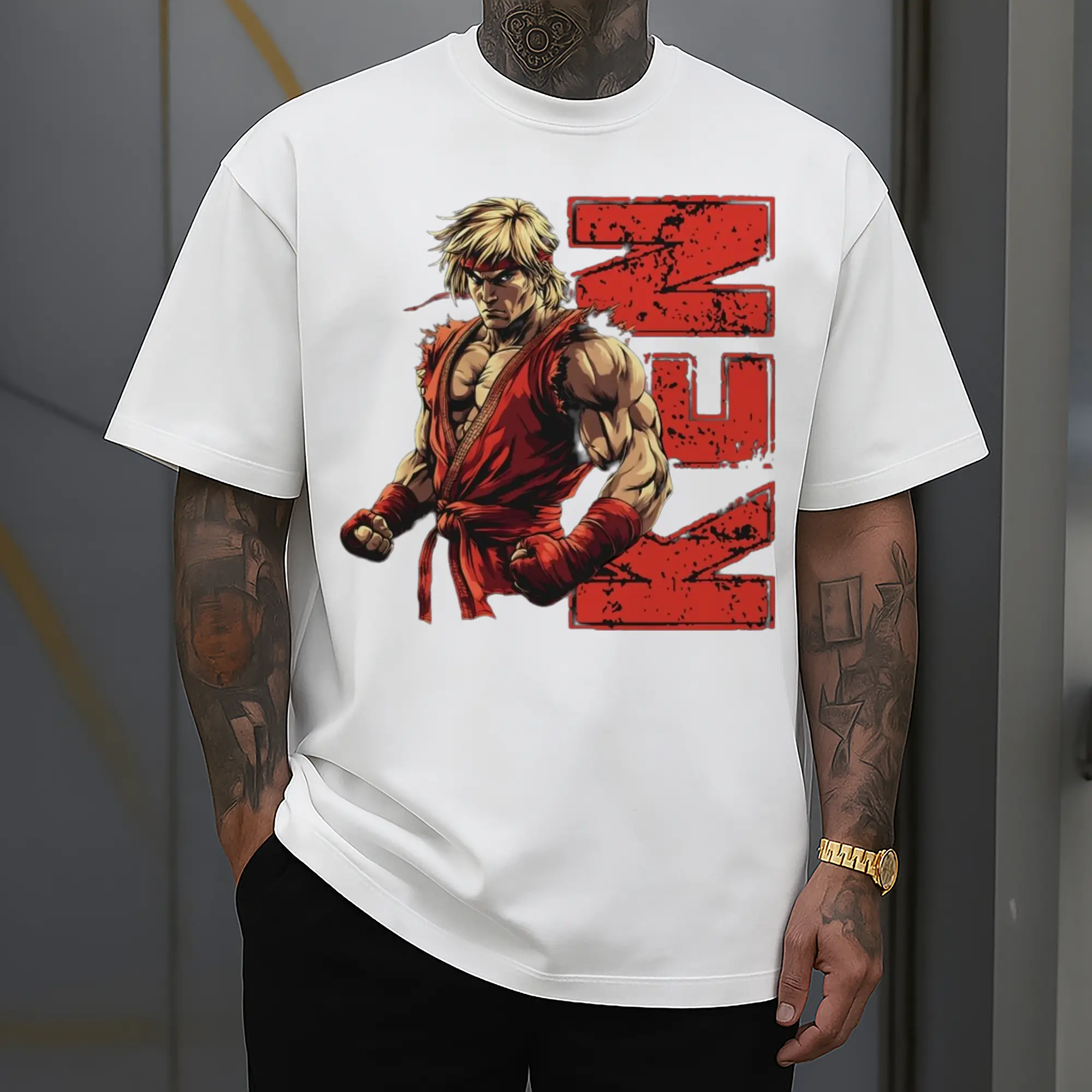 street fighter ken t shirt​
