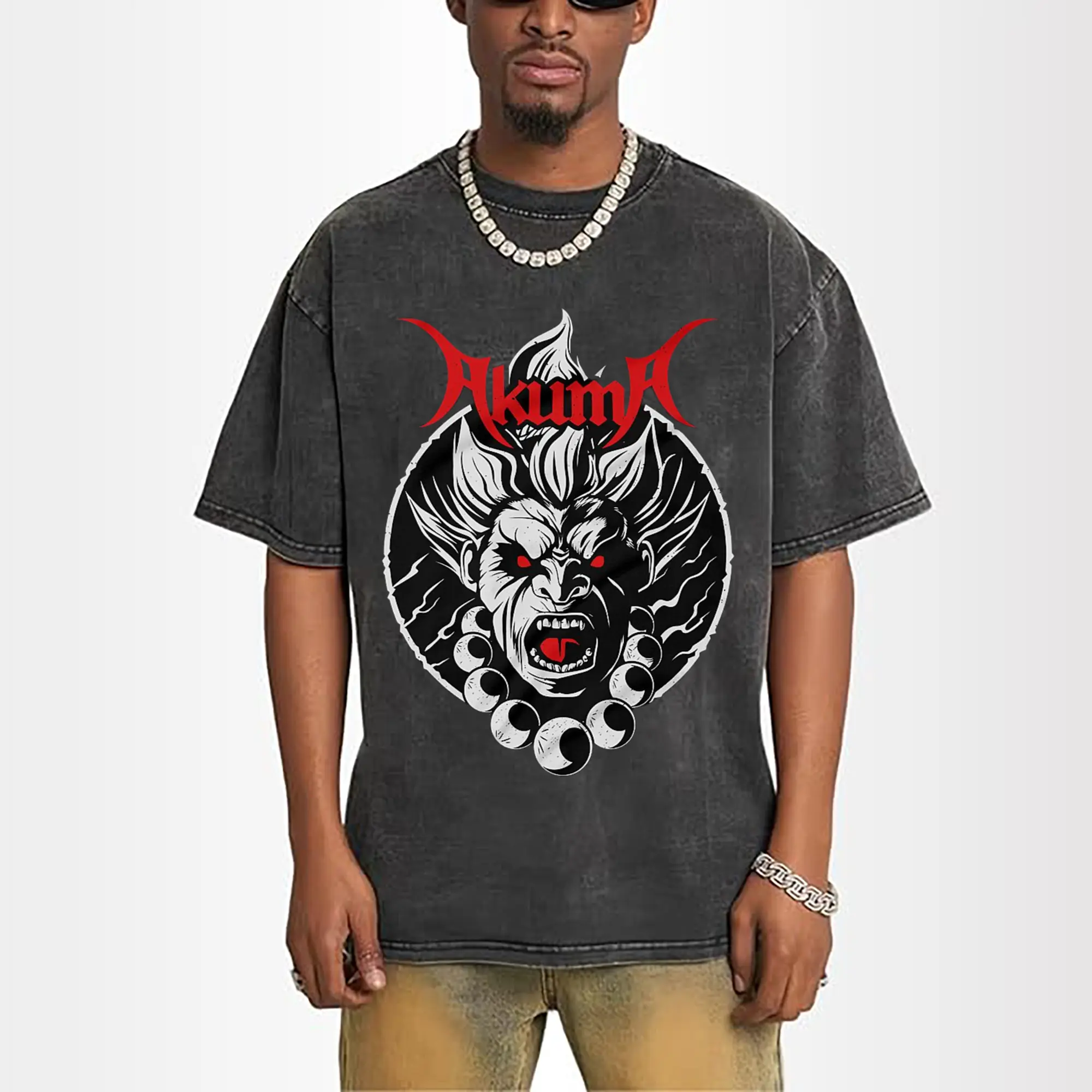 street fighter gouki face t shirt​