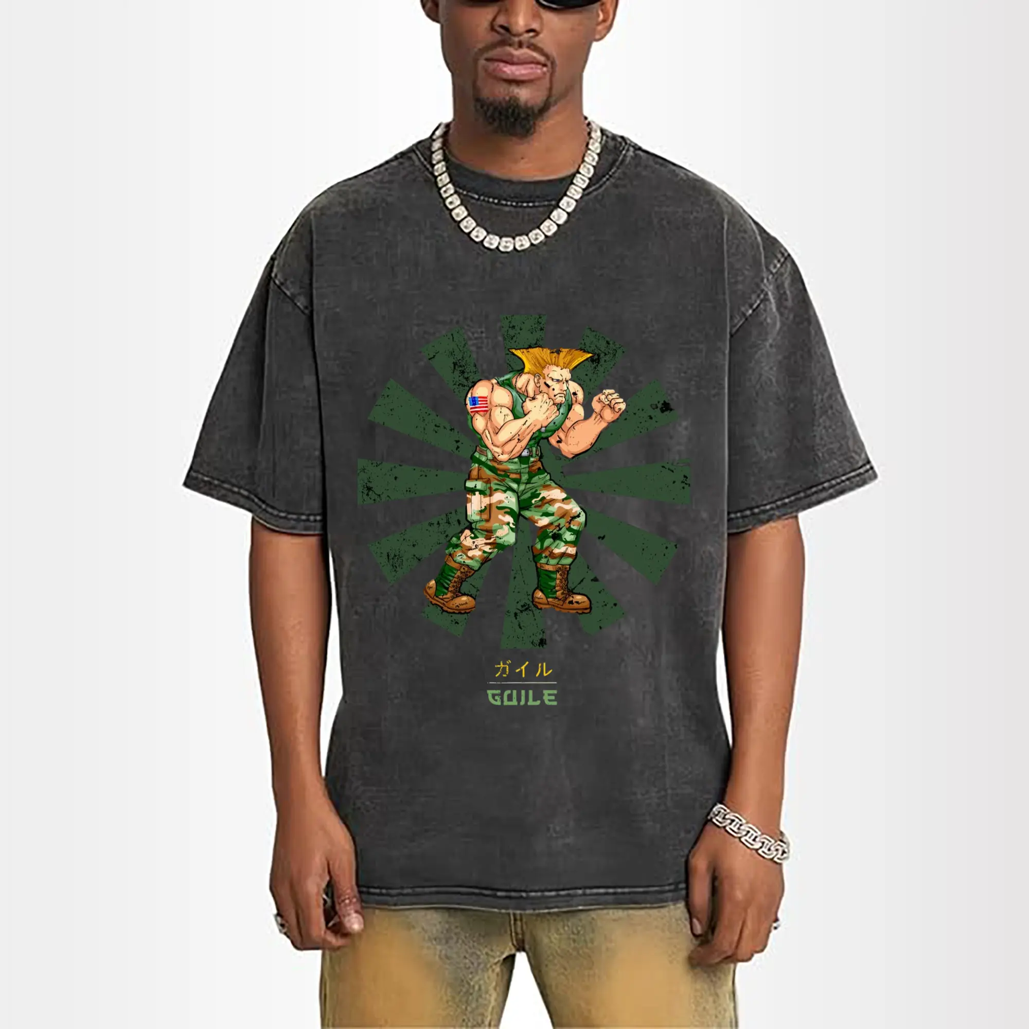 street fighter guile t shirt​
