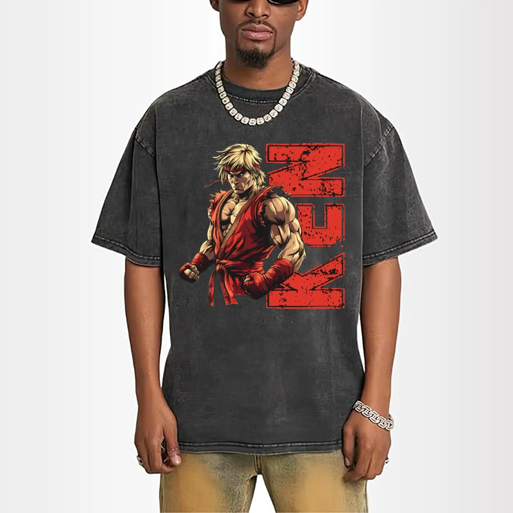 street fighter ken t shirt​