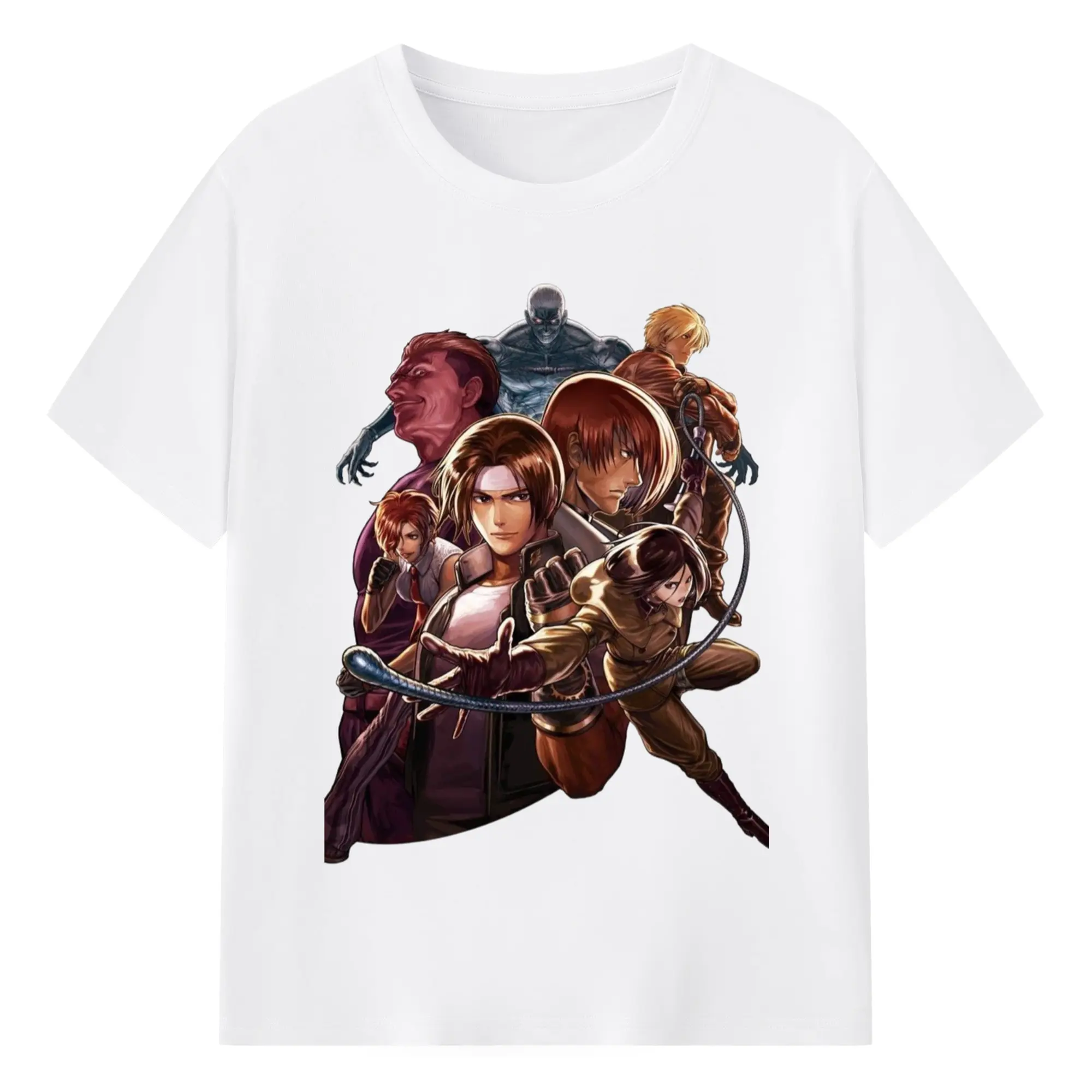 The king of fighters collage tee - 180g Cotton T-Shirt With Front Heat Transfer Print – Soft, Lightweight, Fitted Design – Comfortable Casual Wear For Sports & Everyday Use