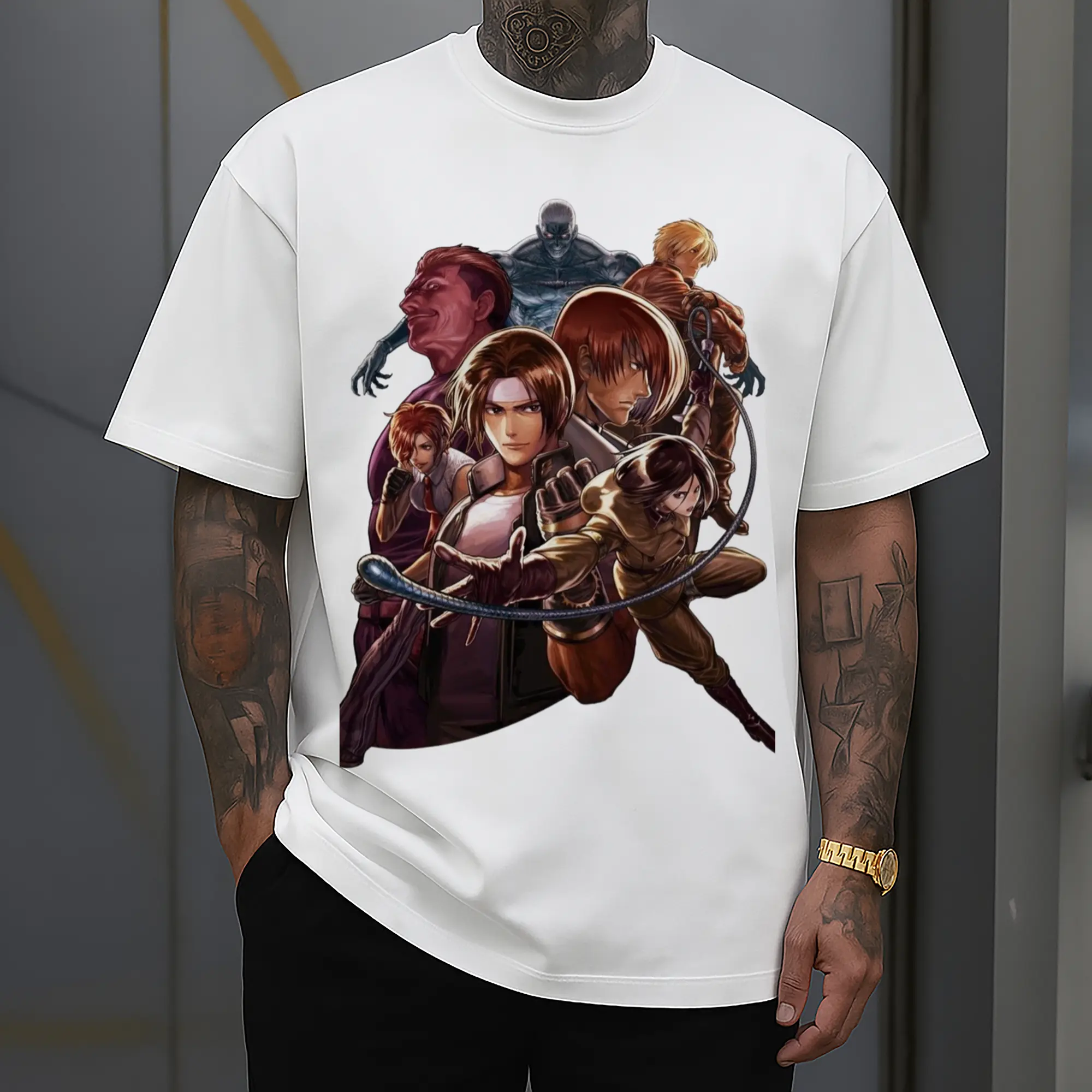 the king of fighters collage tee