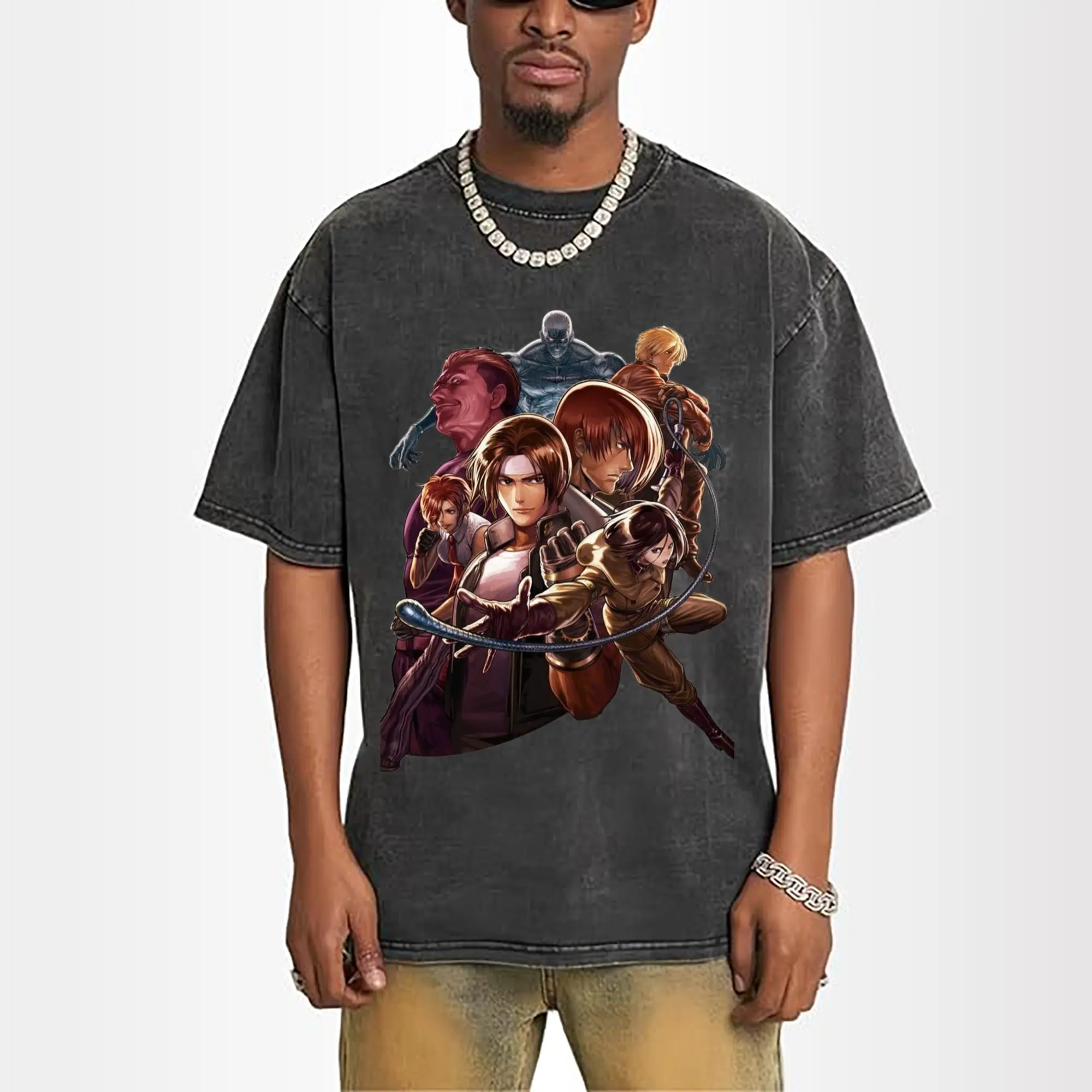 the king of fighters collage tee