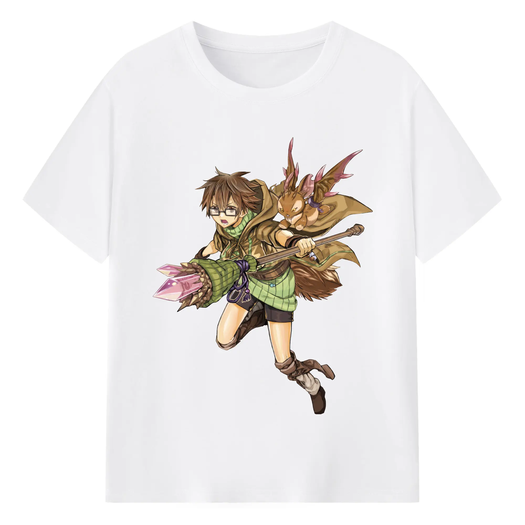 Men&#039;s yu-gi-oh graphic shirt​ - 180g Cotton T-Shirt With Front Heat Transfer Print – Soft, Lightweight, Fitted Design – Comfortable Casual Wear For Sports & Everyday Use