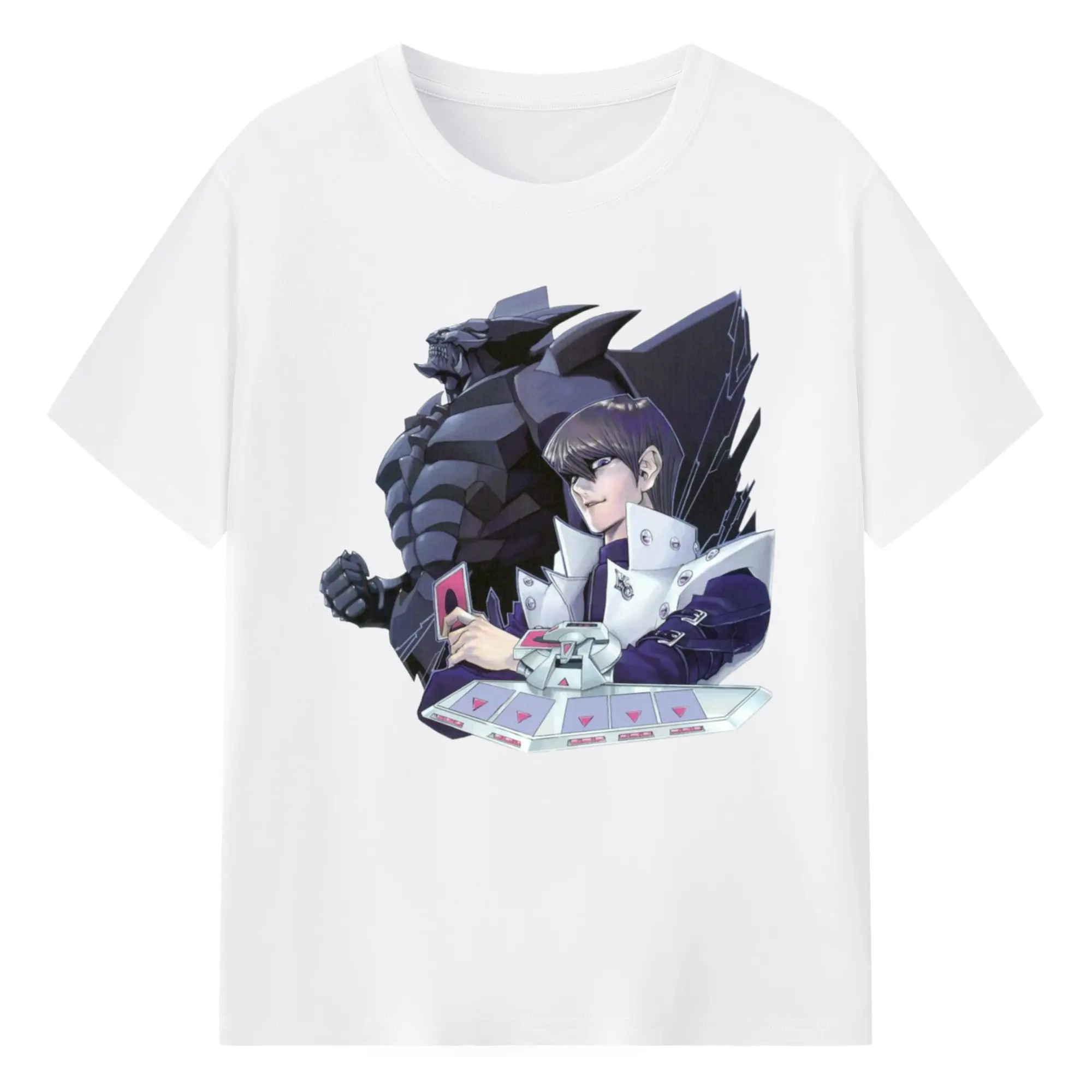 Yu-gi-oh Characters Seto Kaiba shirt​ - 180g Cotton T-Shirt With Front Heat Transfer Print – Soft, Lightweight, Fitted Design – Comfortable Casual Wear For Sports & Everyday Use
