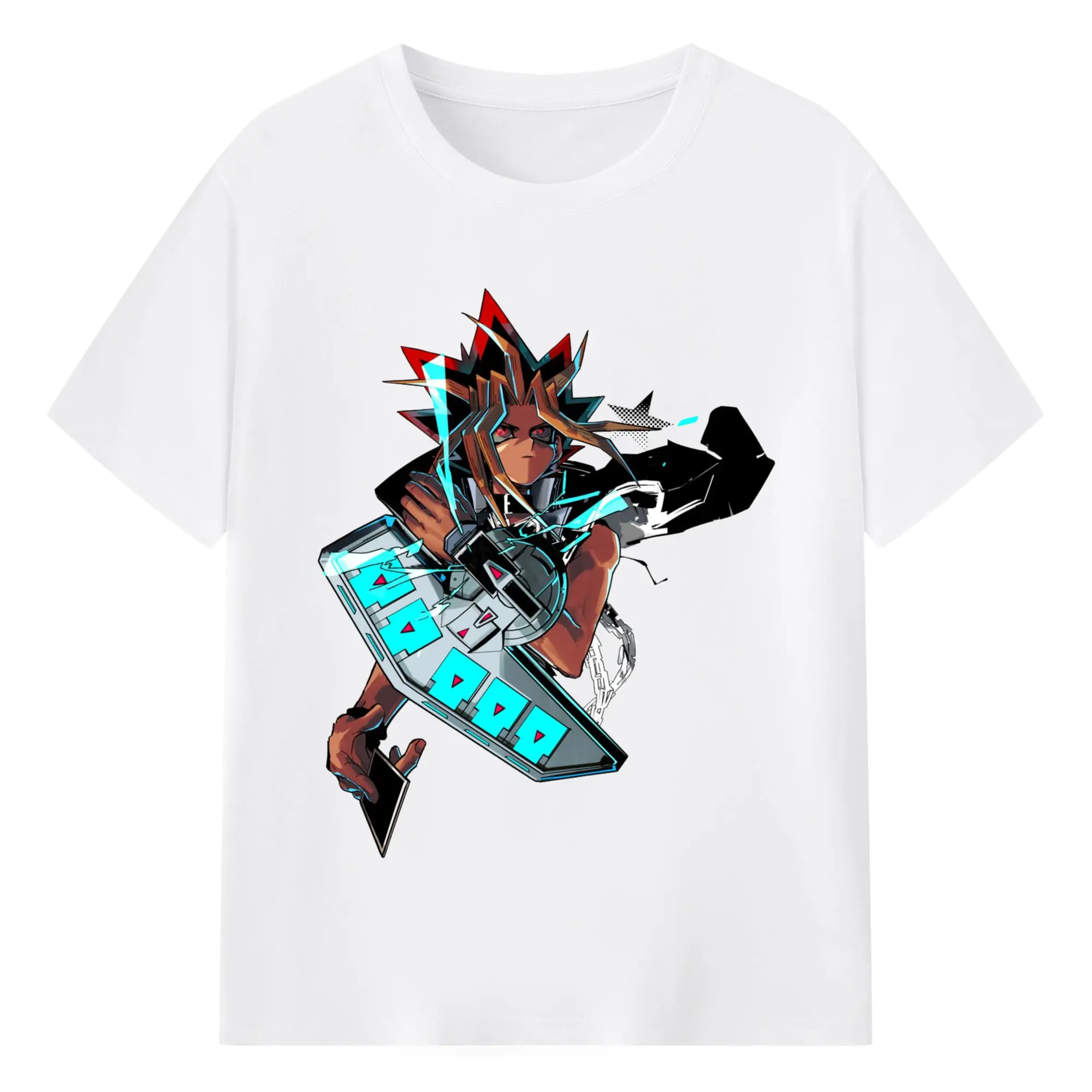 Yu-gi-oh Characters Yugi Muto shirt​ - 180g Cotton T-Shirt With Front Heat Transfer Print – Soft, Lightweight, Fitted Design – Comfortable Casual Wear For Sports & Everyday Use
