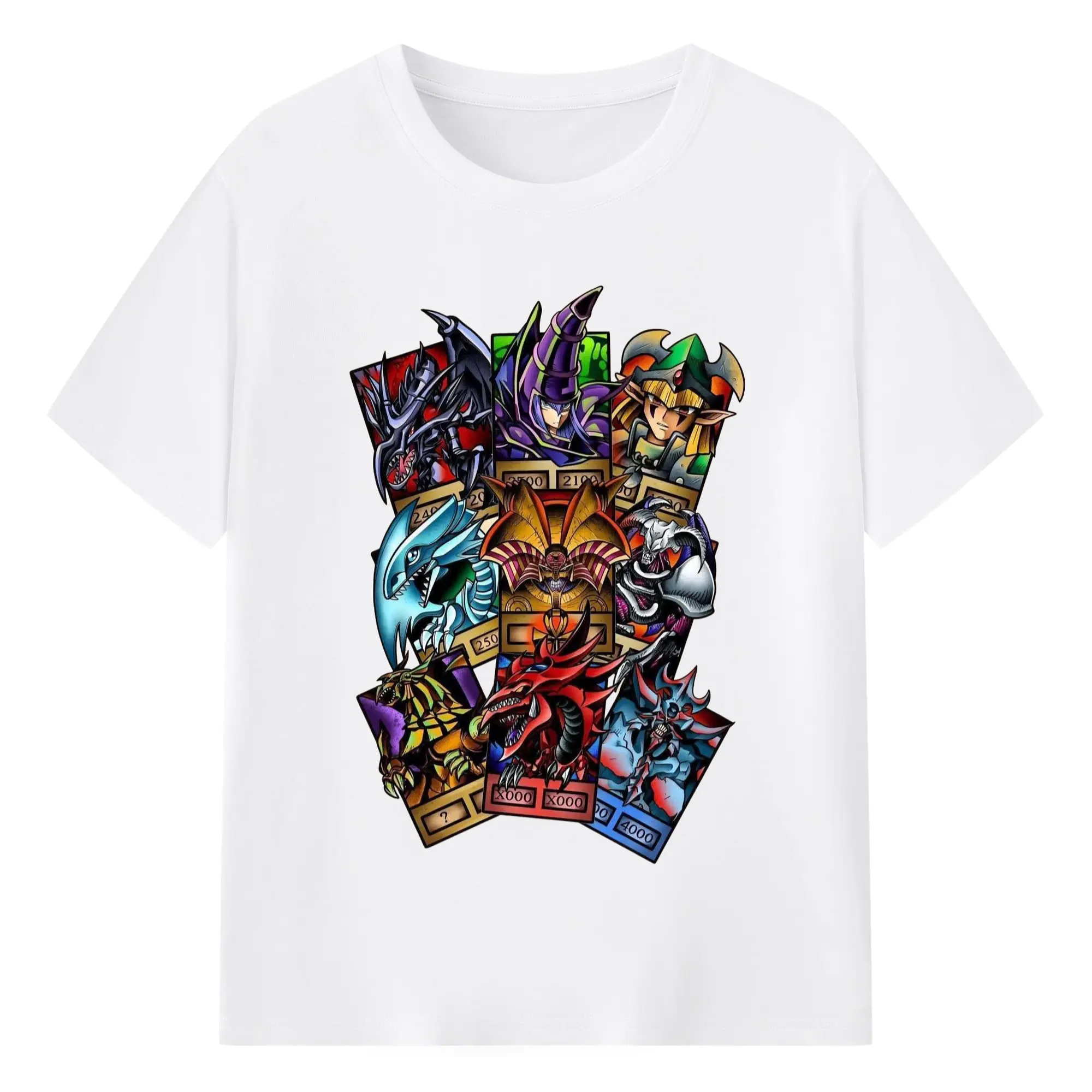 Yu-gi-oh collage graphic shirt​ - 180g Cotton T-Shirt With Front Heat Transfer Print – Soft, Lightweight, Fitted Design – Comfortable Casual Wear For Sports & Everyday Use
