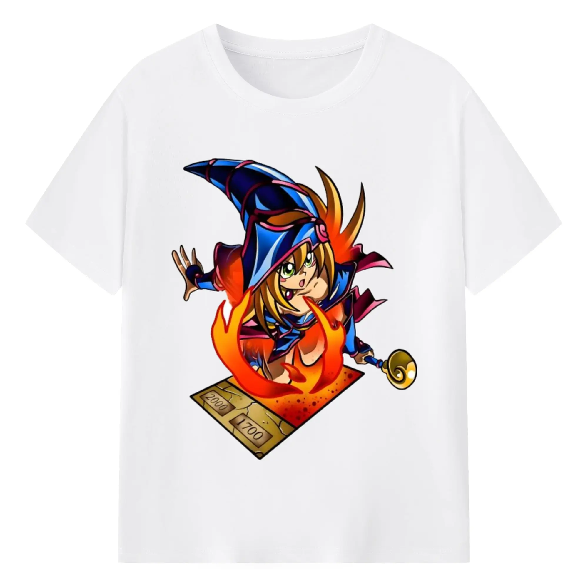 Yu-gi-oh Dark Magician Girl classic t-shirt - 180g Cotton T-Shirt With Front Heat Transfer Print – Soft, Lightweight, Fitted Design – Comfortable Casual Wear For Sports & Everyday Use