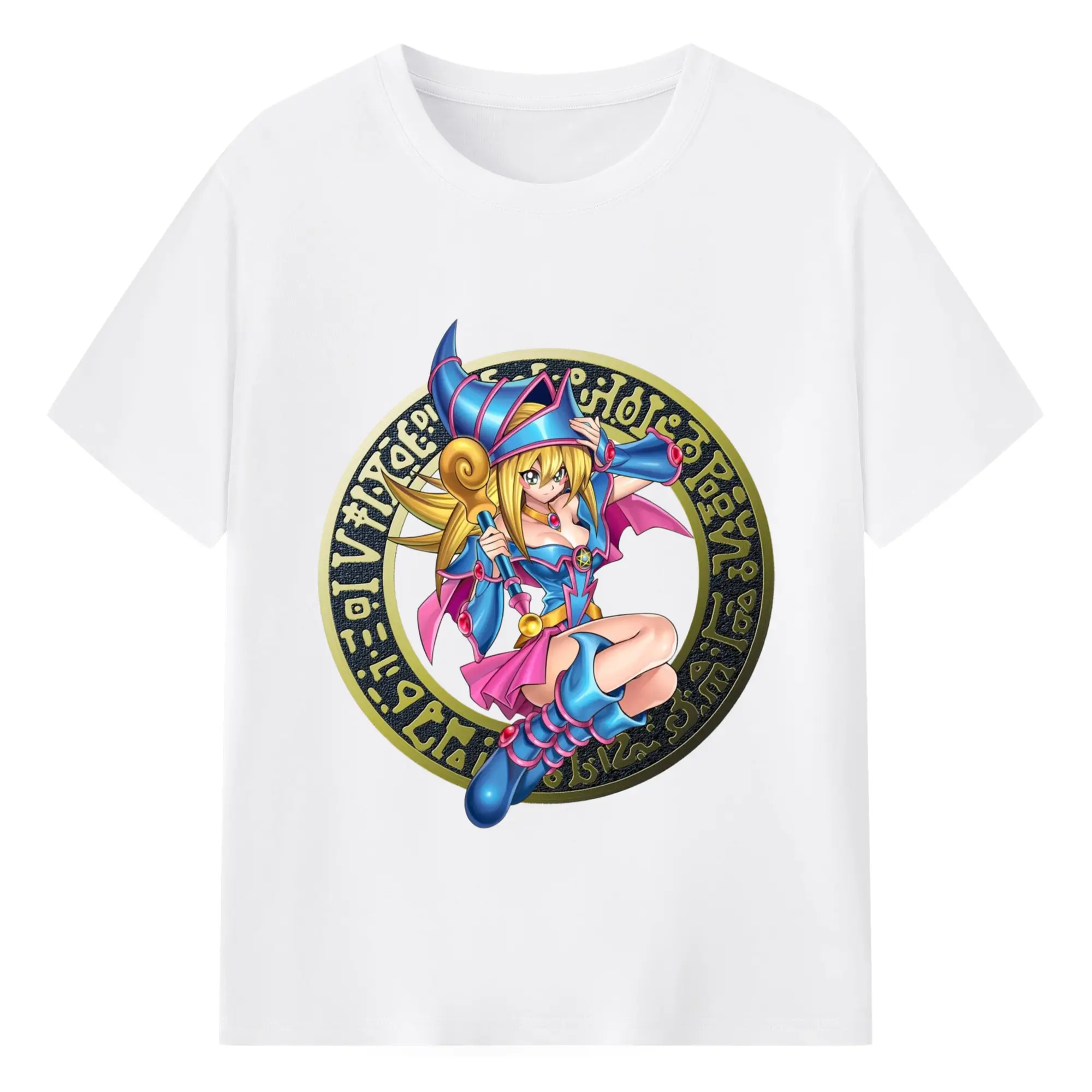 Yu-gi-oh Dark Magician Girl icon t-shirt - 180g Cotton T-Shirt With Front Heat Transfer Print – Soft, Lightweight, Fitted Design – Comfortable Casual Wear For Sports & Everyday Use