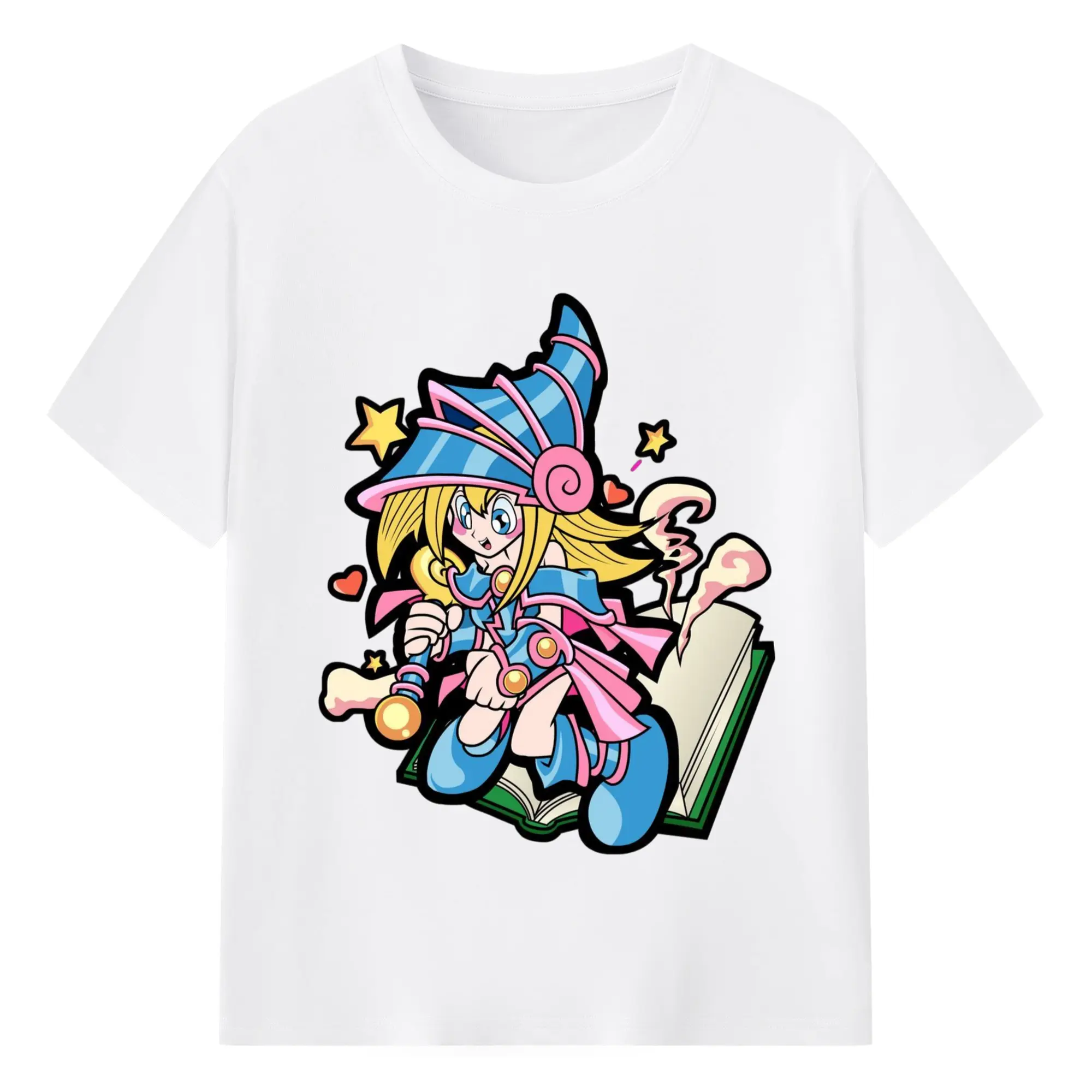Yu-gi-oh Dark Magician Girl tee - 180g Cotton T-Shirt With Front Heat Transfer Print – Soft, Lightweight, Fitted Design – Comfortable Casual Wear For Sports & Everyday Use