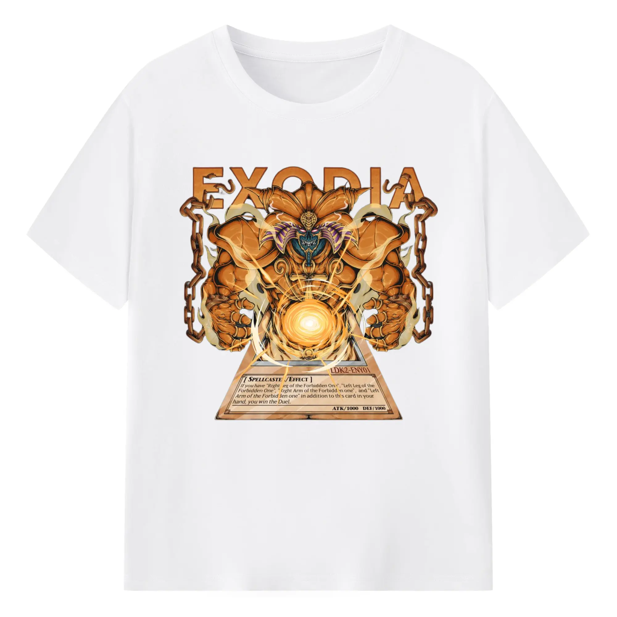 Yu-gi-oh exodia graphic shirt​ - 180g Cotton T-Shirt With Front Heat Transfer Print – Soft, Lightweight, Fitted Design – Comfortable Casual Wear For Sports & Everyday Use