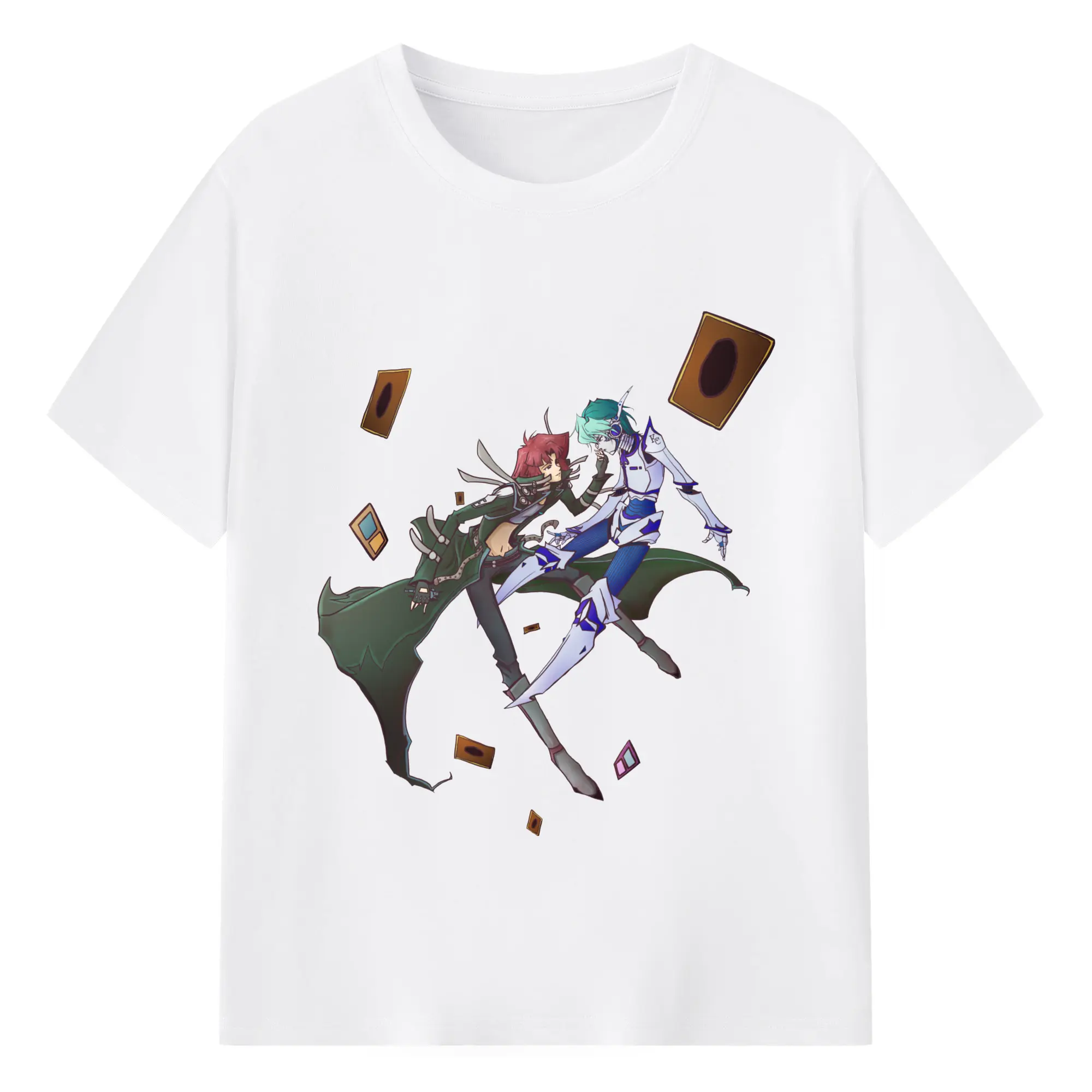 Yu-gi-oh graphic tee - 180g Cotton T-Shirt With Front Heat Transfer Print – Soft, Lightweight, Fitted Design – Comfortable Casual Wear For Sports & Everyday Use