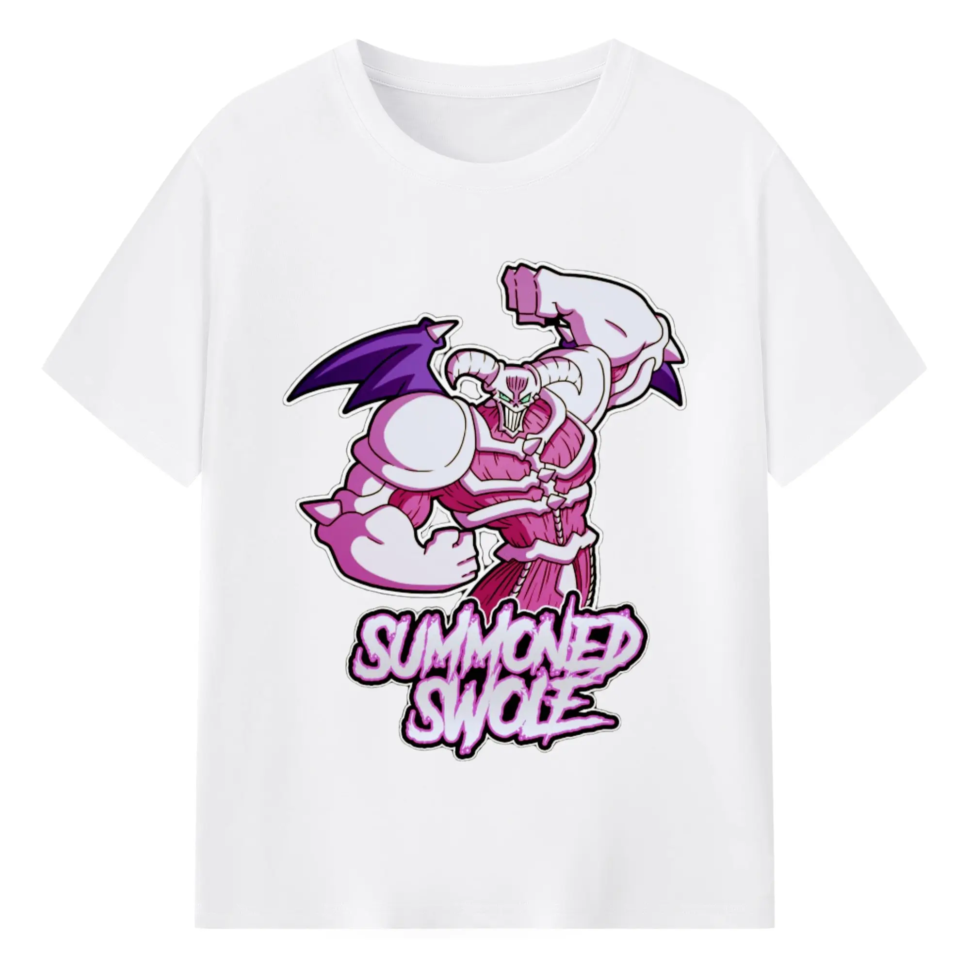 Yu-gi-oh summoned swole graphic shirt​ - 180g Cotton T-Shirt With Front Heat Transfer Print – Soft, Lightweight, Fitted Design – Comfortable Casual Wear For Sports & Everyday Use