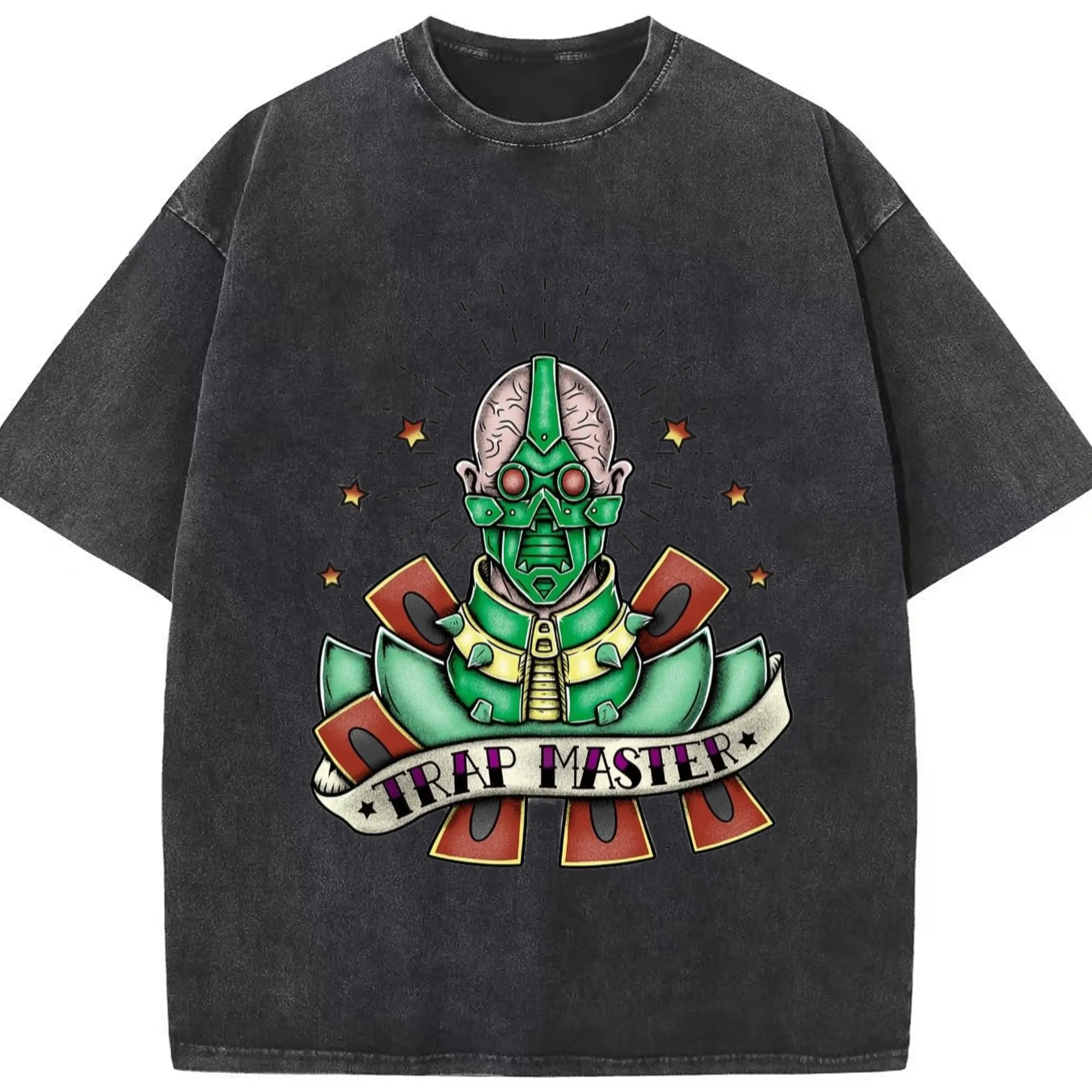 Men's yu-gi-oh irap master graphic shirt​ - Washed Vintage Look 230g Cotton Oversized T-Shirt With Front Heat Transfer Print – Soft, Lightweight, Stylish Fit – Comfortable Casual Wear For Sports & Everyday Use