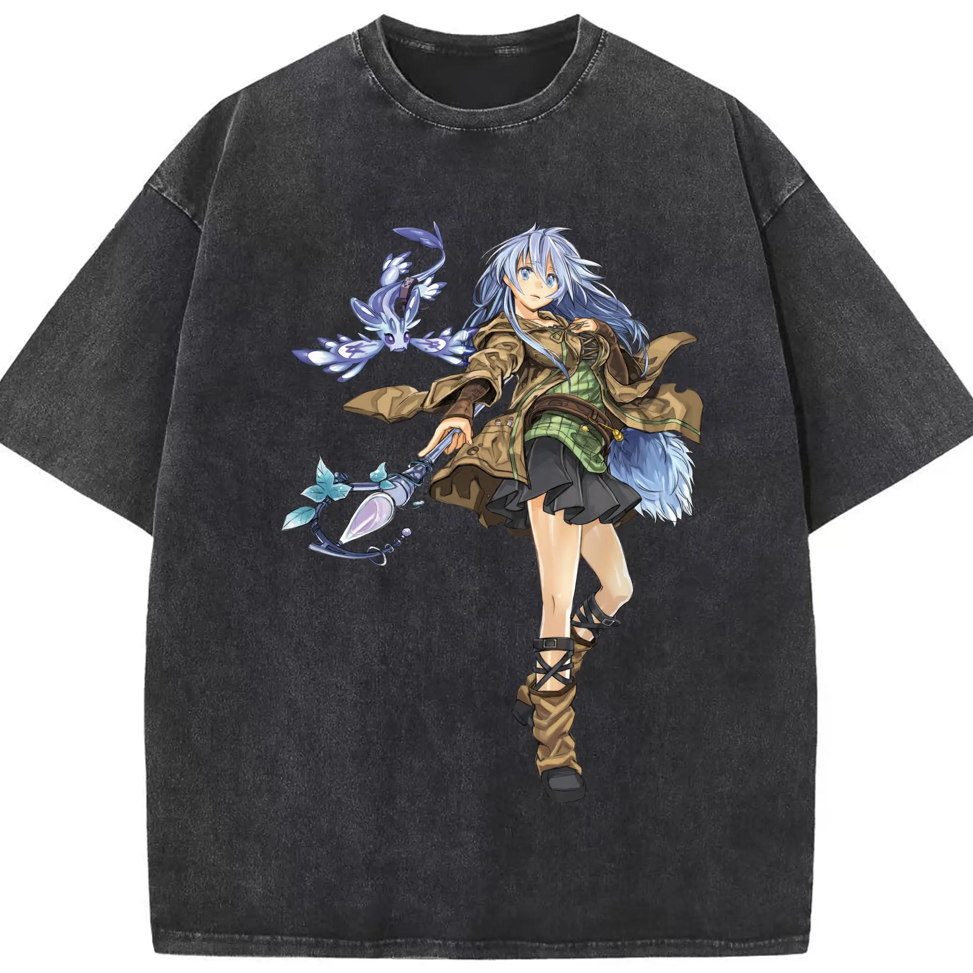 Men&#039;s yu-gi-oh shirt​ - Washed Vintage Look 230g Cotton Oversized T-Shirt With Front Heat Transfer Print – Soft, Lightweight, Stylish Fit – Comfortable Casual Wear For Sports & Everyday Use